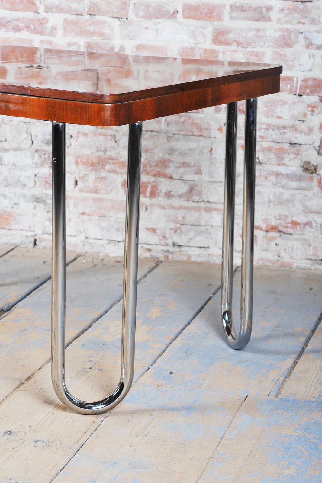 2150.0 Restored Bauhaus Foling Table, By J. Halabala, Up Zavody, Oak, Czech, 1930s photo