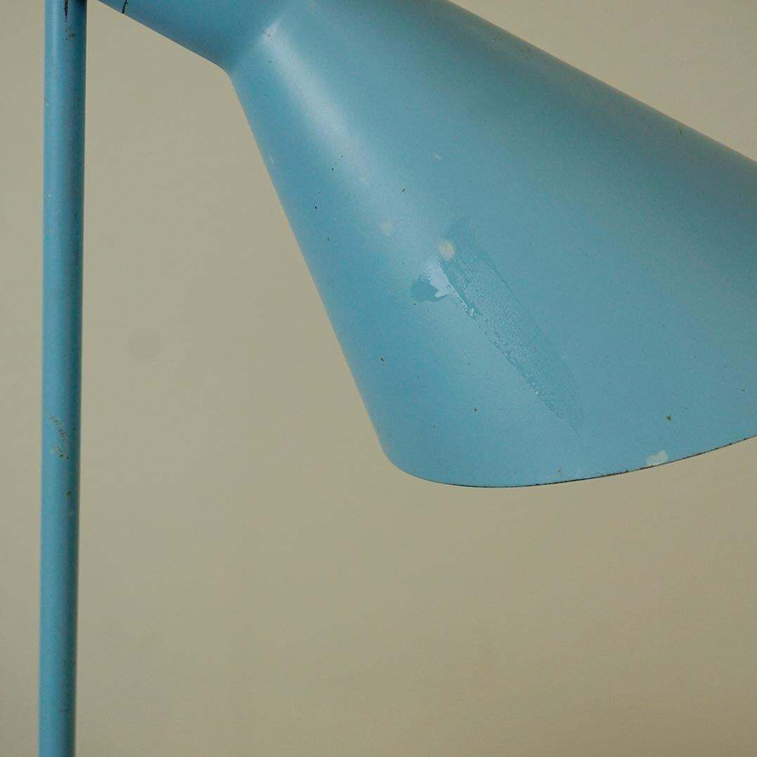Blue Aj Table Lamp By Arne Jacobsen For Louis Poulsen Denmark photo vinterior