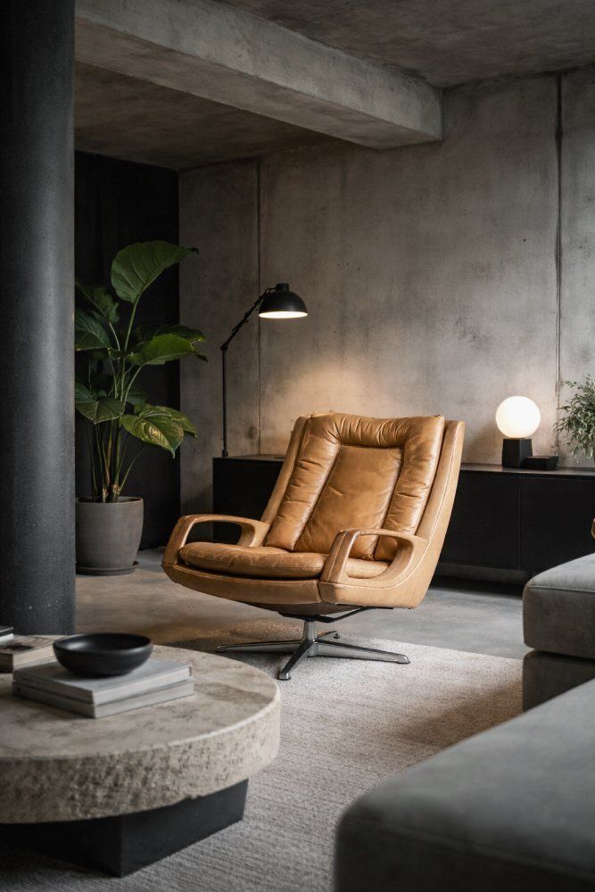 Mid Century Modern German Leather Swivel Chairs From Carl Straub, 1950s, Set Of 2 photo vintage