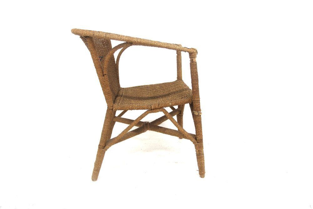 Vintage Rattan Armchair, Sweden, 1950s photo for sale