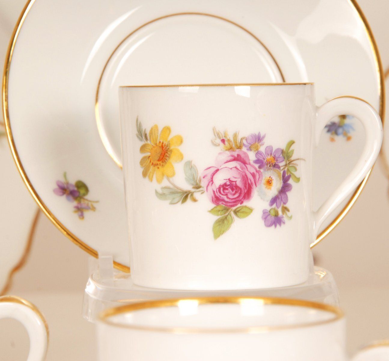 18th Century Porcelain Luncheon Set From Meissen Porcelain, Set Of 23 photo Home Decor