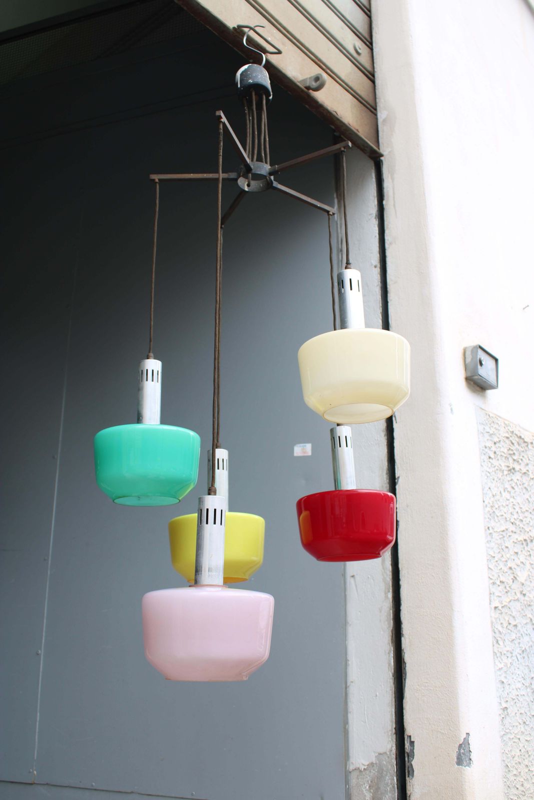 Vistosi Cascade Chandelier Murano Glass 1950s Italy photo for sale