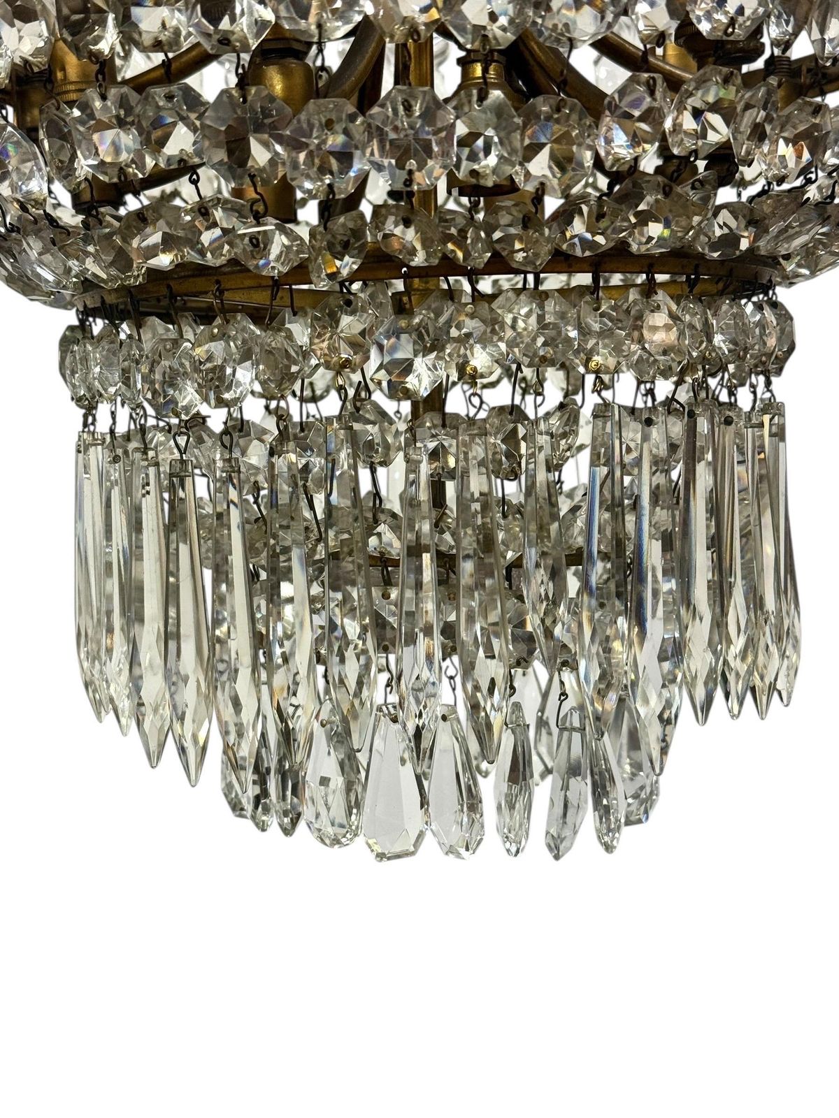 19th Century Gilt Bronze And Crystal Chandelier, Attributed To Baccarat photo vinterior