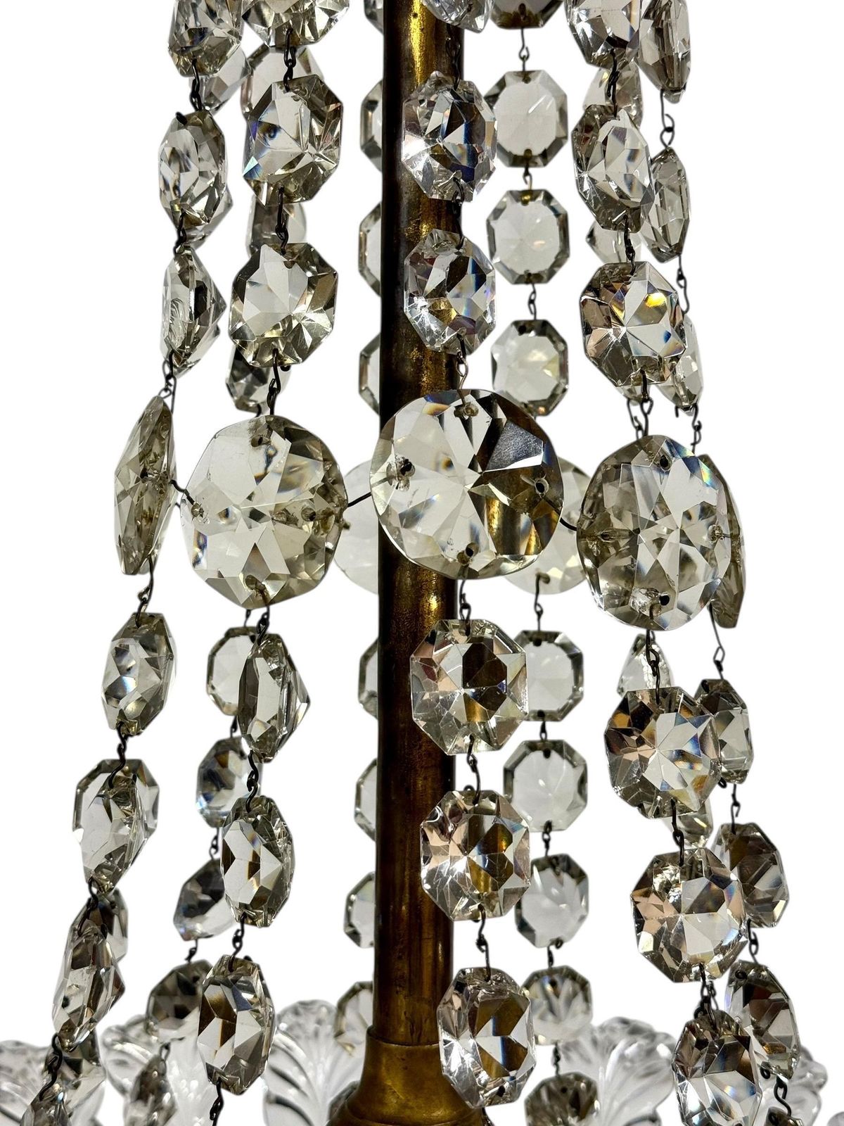 photo furniture 19th Century Gilt Bronze And Crystal Chandelier, Attributed To Baccarat