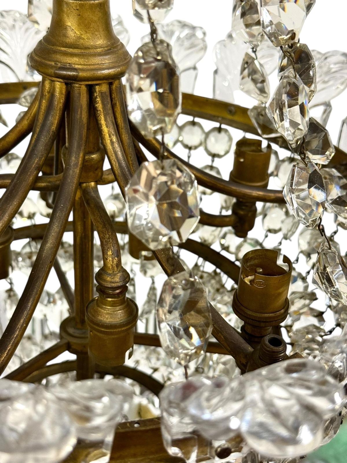 Lighting 19th Century Gilt Bronze And Crystal Chandelier, Attributed To Baccarat photo