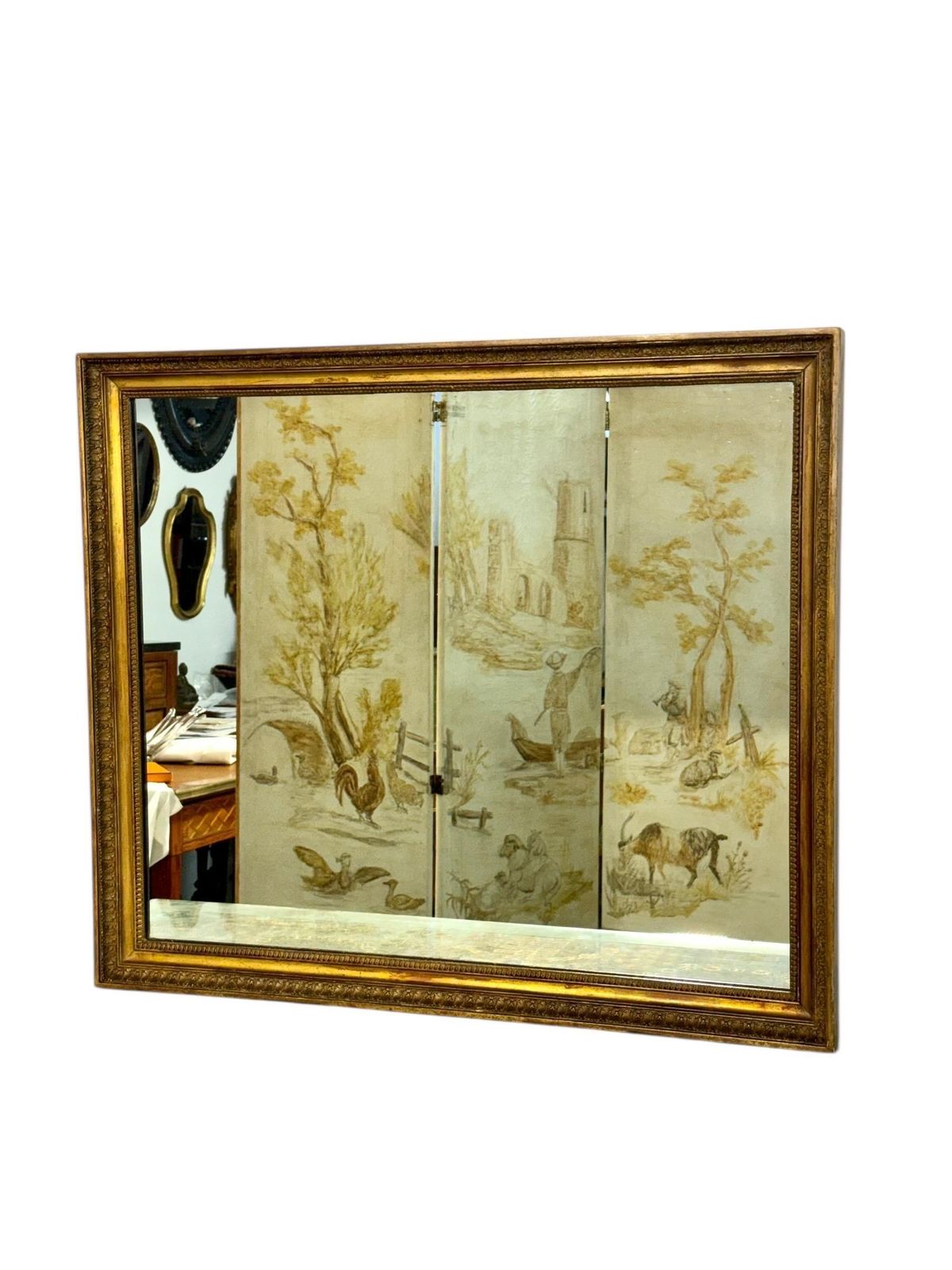 Home Decor Empire Period Rectangular Giltwood Mirror, France 19th Century photo