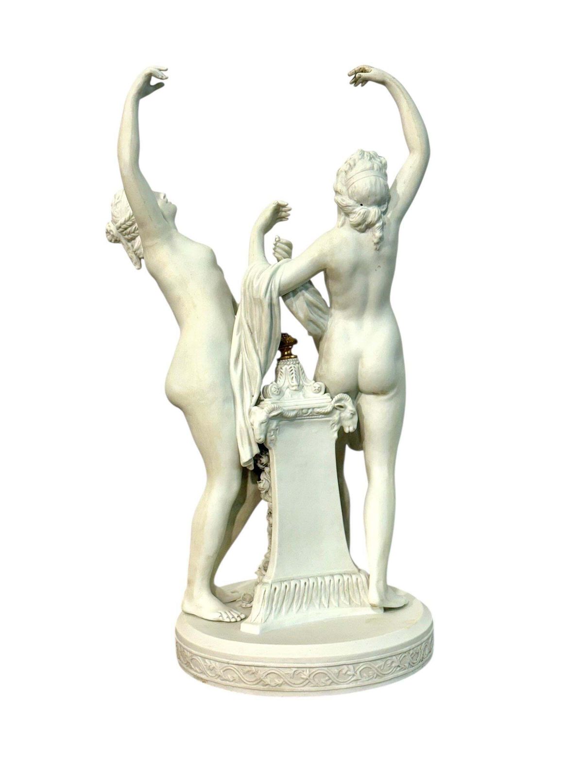 Pair Of Bisque Porcelain Figural Groups, Sèvres Style, Late 19th Century photo vintage
