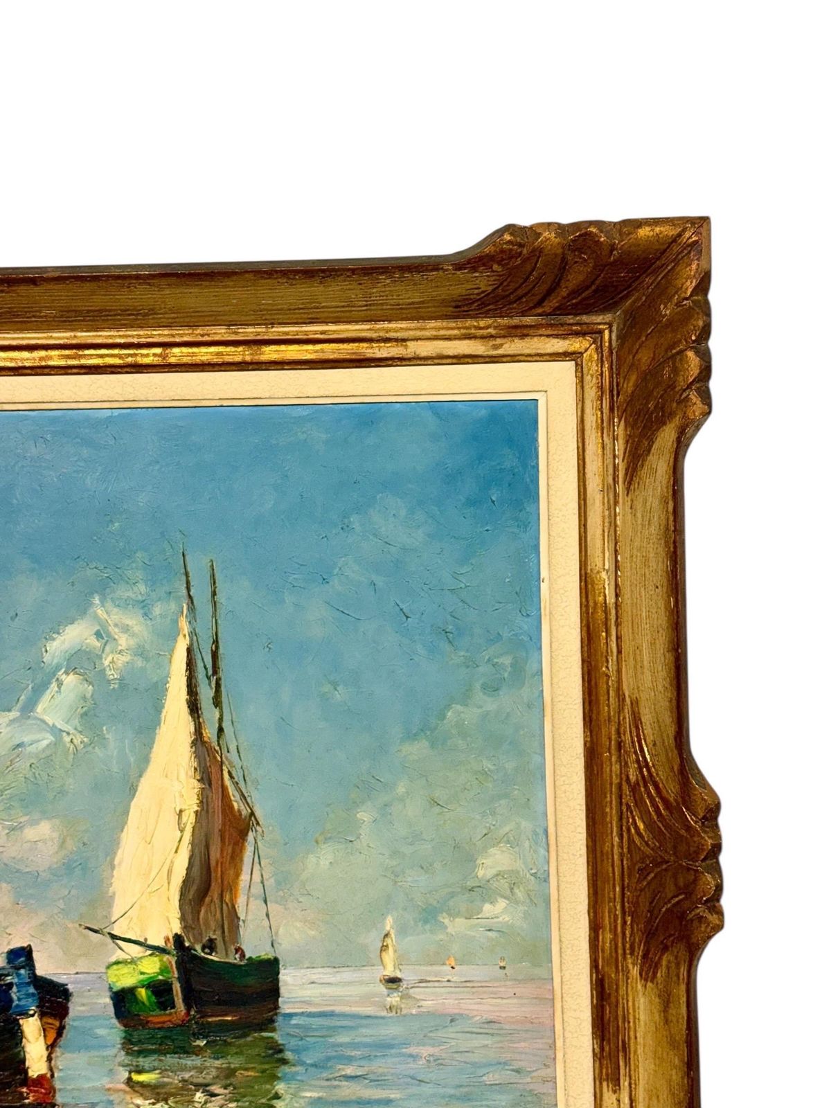 French Coastal Sailboats, Oil On Board By Bernard Régis, C. 1950s–60s photo buy