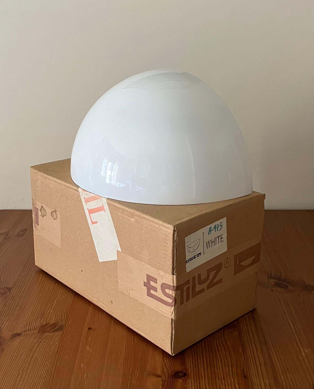 Mid Century Large Pair Of White Lacquered Wall Sconces By Estiluz, 1970s photo for sale