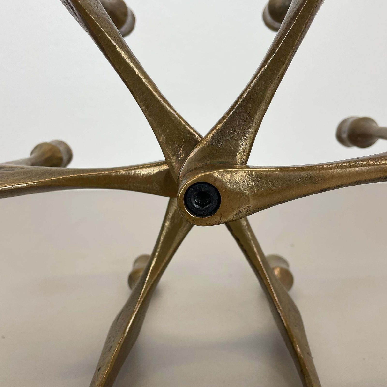 photo vinterior Large Midcentury Brutalist Bronze Candleholder By Michael Harjes, Germany, 1960