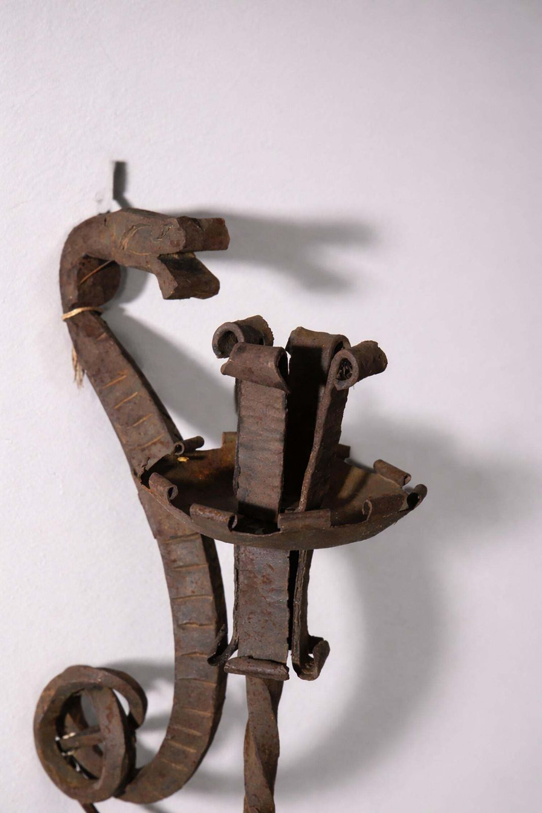 Pair Of Art Nouveau Wrought Iron Wall Candle Holders, Fratelli Matteucci Faenza photo buy