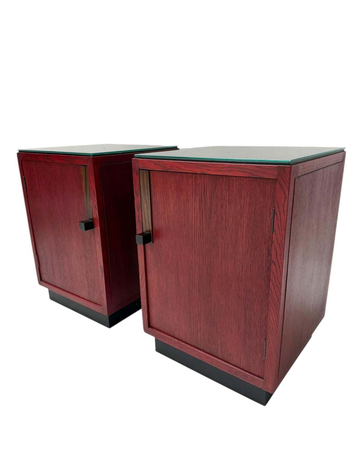 Two Art Deco Modernist Nightstands By A.H. Jansen For L.O.V. Oosterbeek, 1920s photo vintage