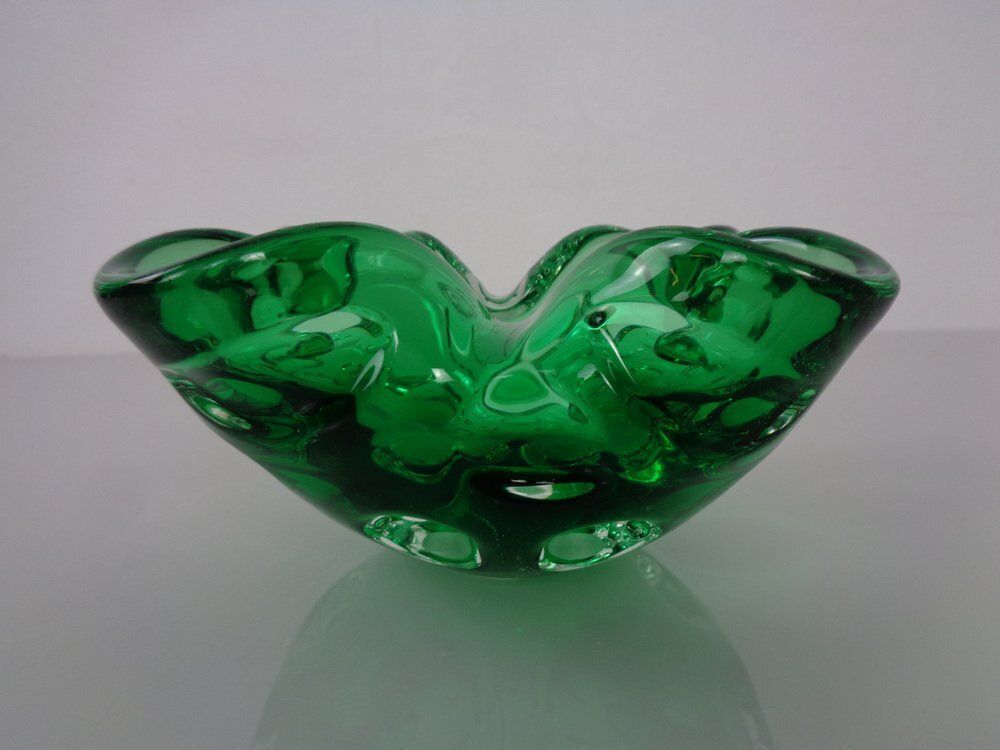 Green Sommerso Murano Glass Ashtray, Italy, 1960s photo buy