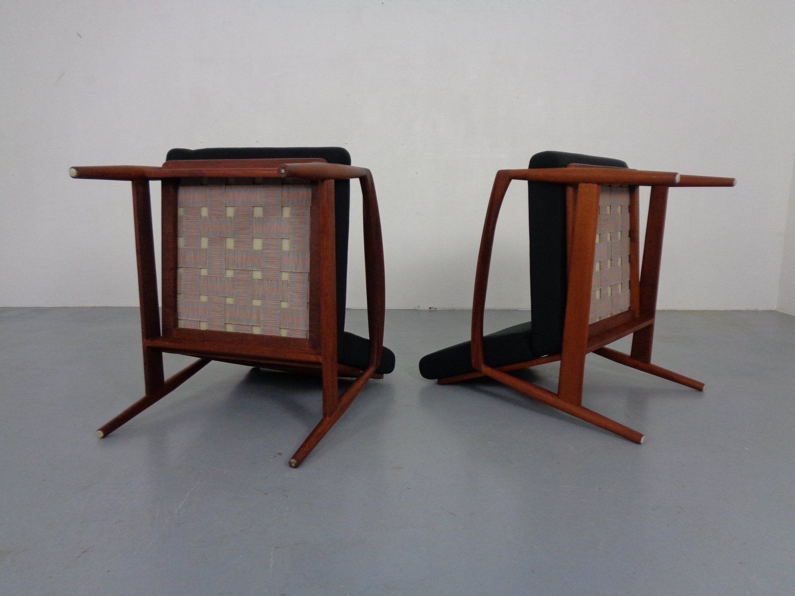 photo vintage Goldfeder Teak Armchairs From Carl Straub, Germany, 1950s, Set Of 2