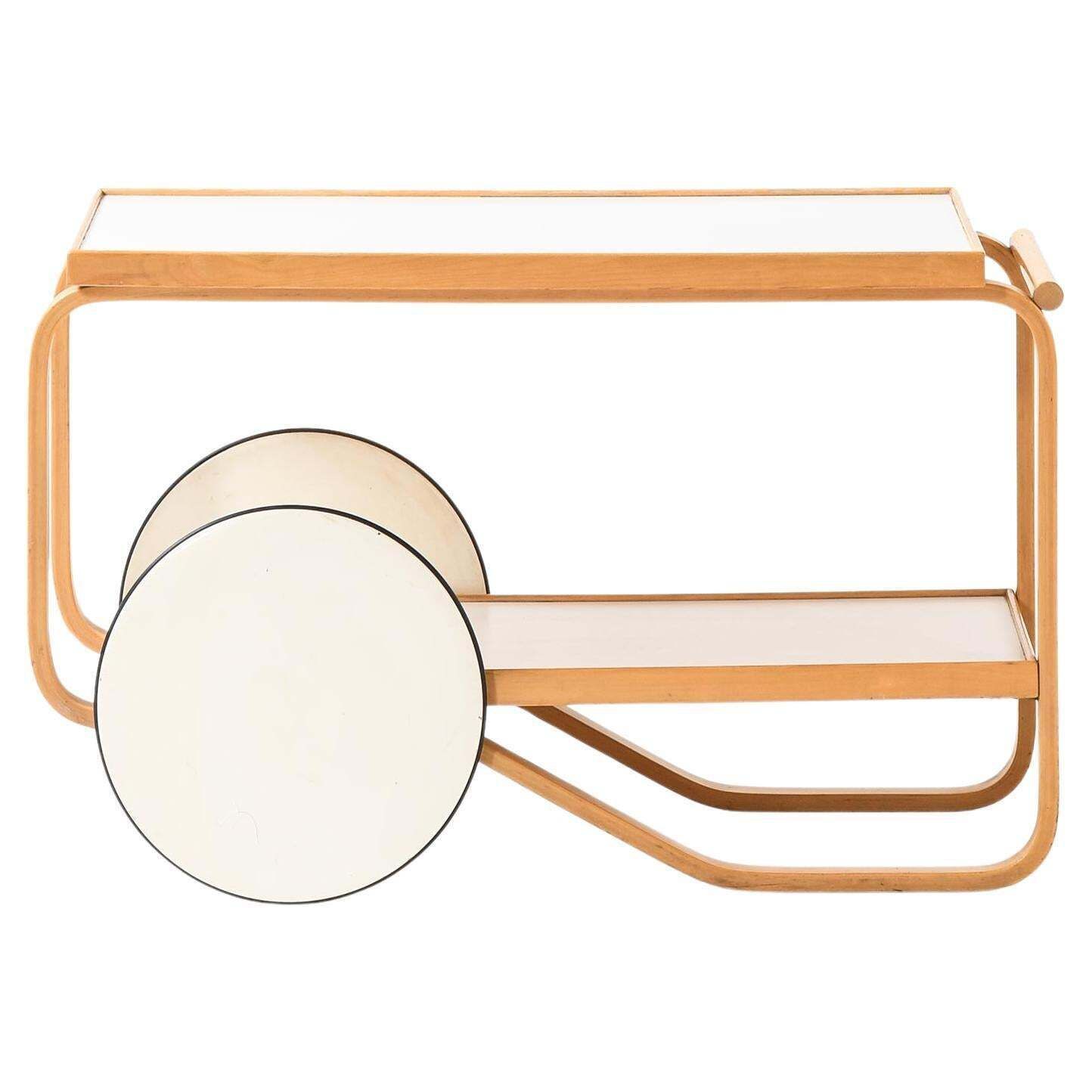 Trolley In Birch And Lacquer By Alvar Aalto, 1936