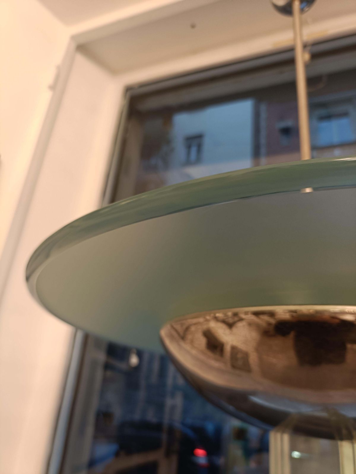 Pietro Chiesa For Fontana Arte Metal And Glass Chandelier, Italy 1950s photo Lighting