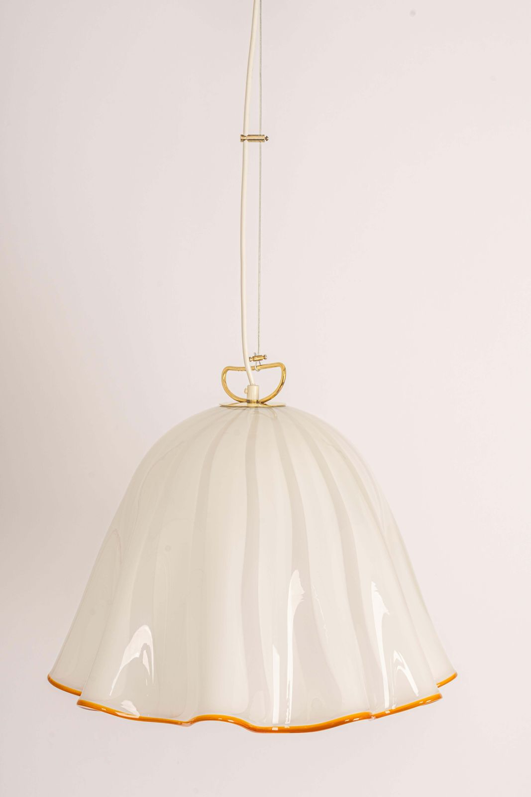 Large White Glass Pendant Light By Kalmar Fazzoletto, Austria, 1970s photo furniture