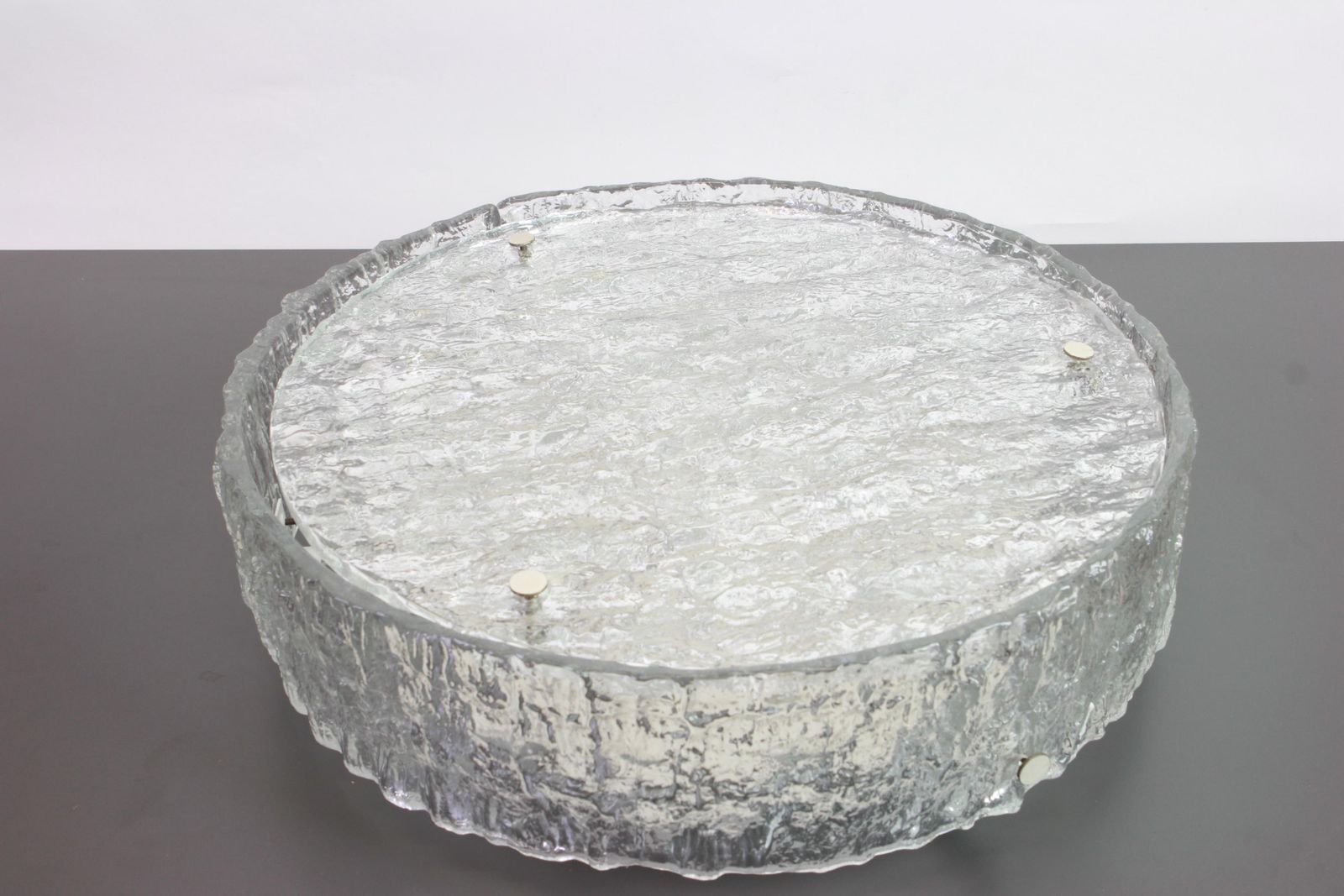 1 Of 2 Large Murano Glass Flushmount Fixture By Kaiser, Germany, 1960s photo furniture