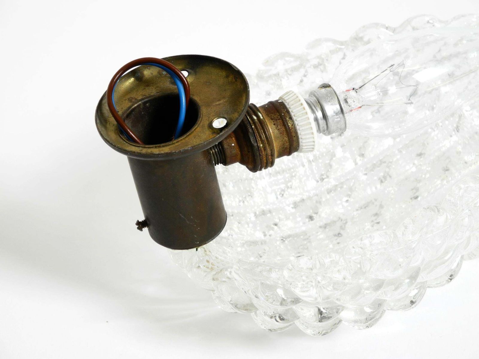photo for sale Original 1960s Italian Barovier & Toso Murano Glass Wall Lamp