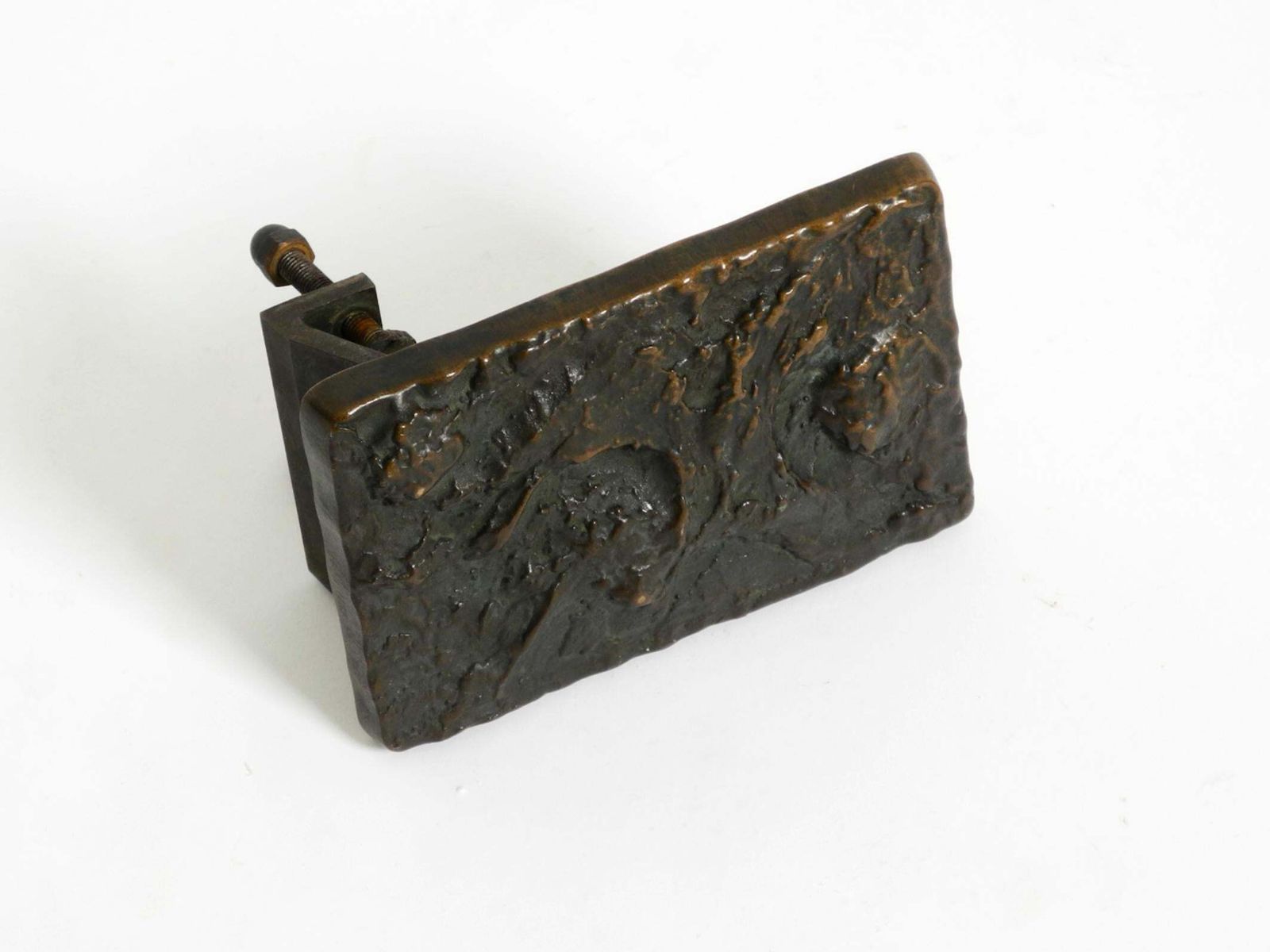 Massive, Heavy 1970s Brutalist Bronze Push Handle By Alpan Germany photo for sale