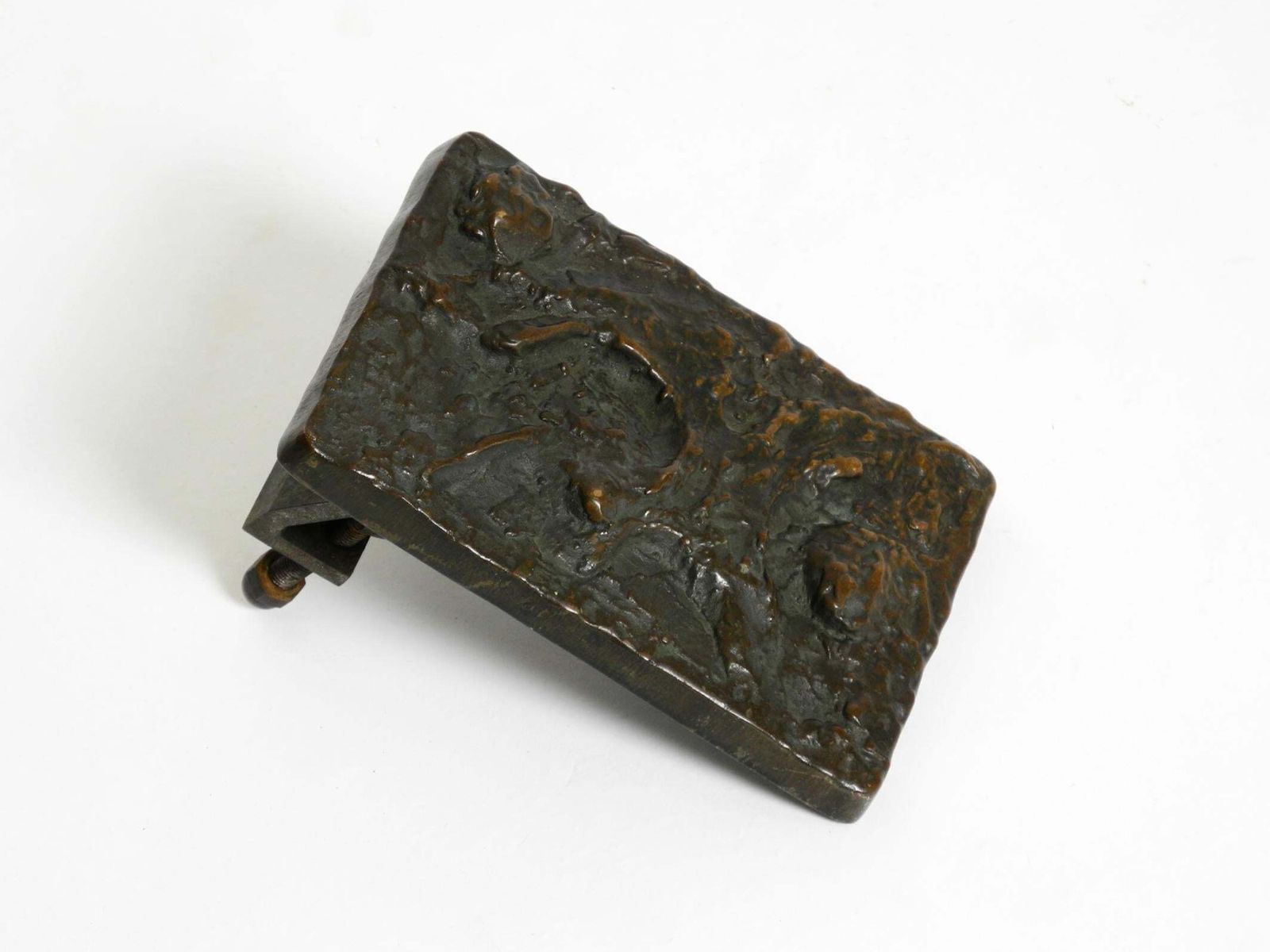 Massive, Heavy 1970s Brutalist Bronze Push Handle By Alpan Germany photo 600.0