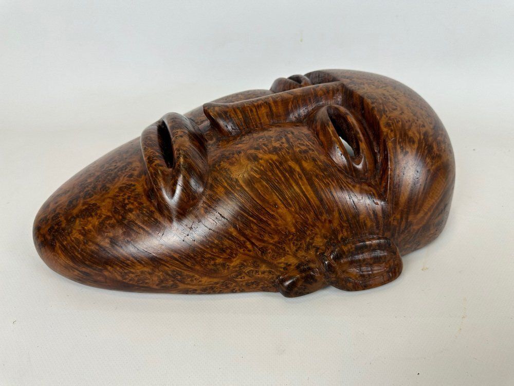 Folk Art Carved Wooden Mask, 20th Century photo furniture