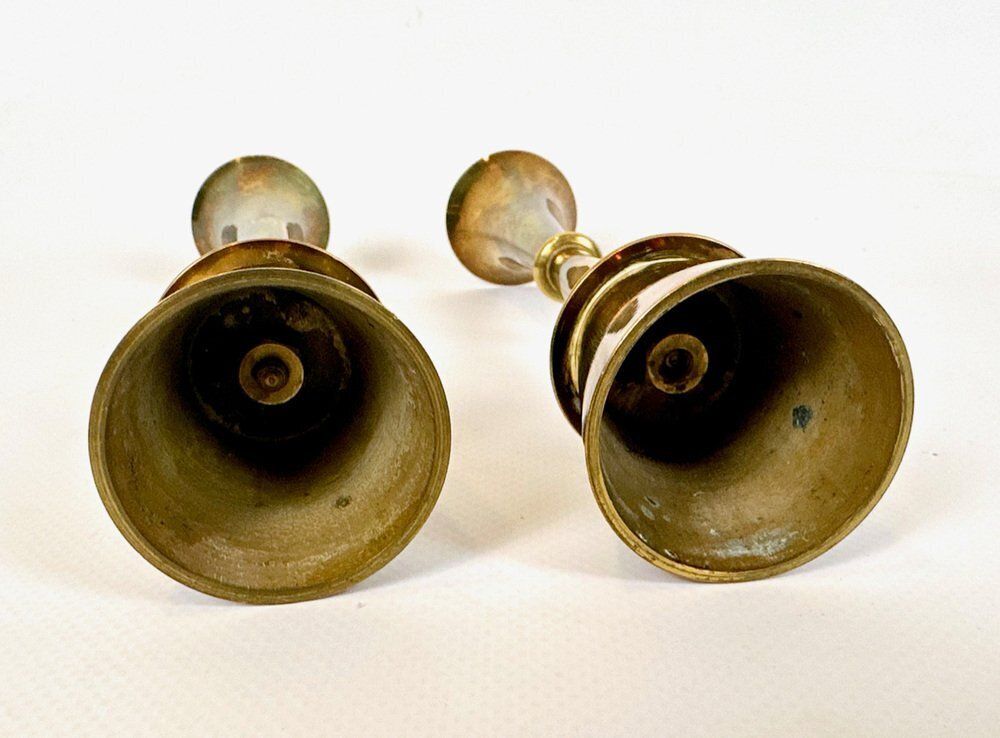 Mid Century Modern Brass Candlestick Attributed To Jens Quistgaard, 1970s, Set Of 2 photo vinterior