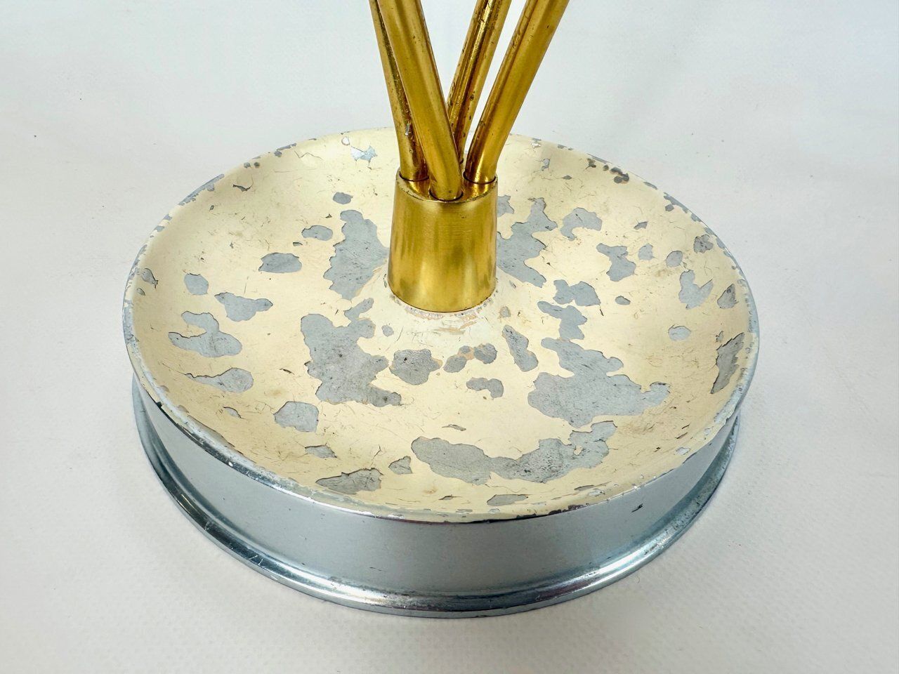Mid Century Modern Austrian Aluminium And Brass Umbrella Stand, 1960s photo buy