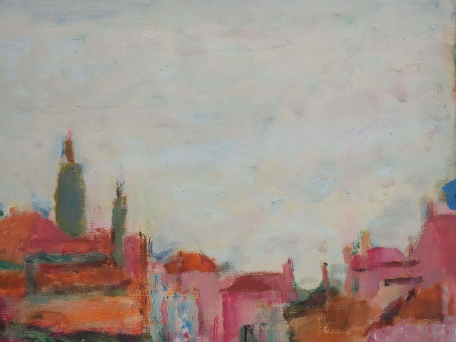 Masaaki Kuwaharagondolas In Venice   Original Oil On Canvas, Signedc. 1965 photo buy