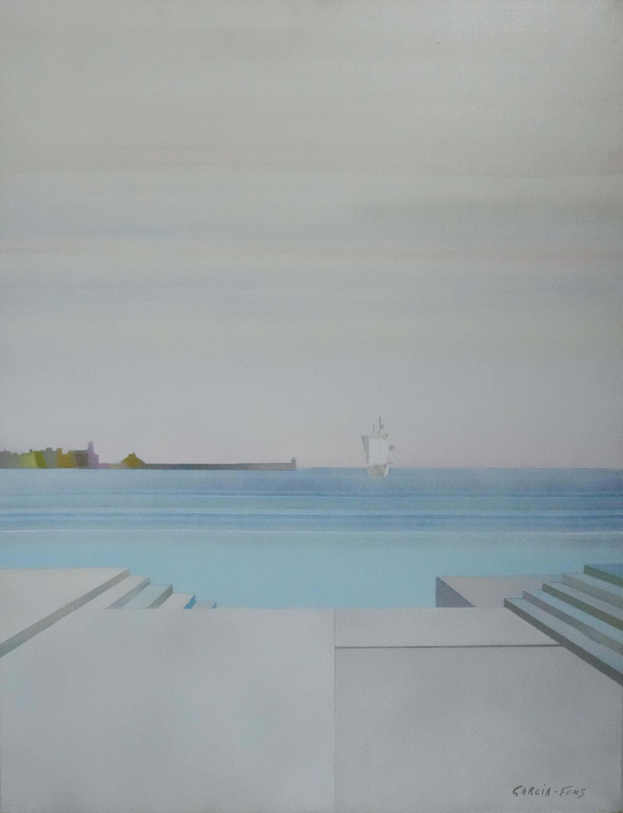 Pierre Garcia Fonsseascape   Original Oil On Canvas, Signedc. 1965 photo for sale