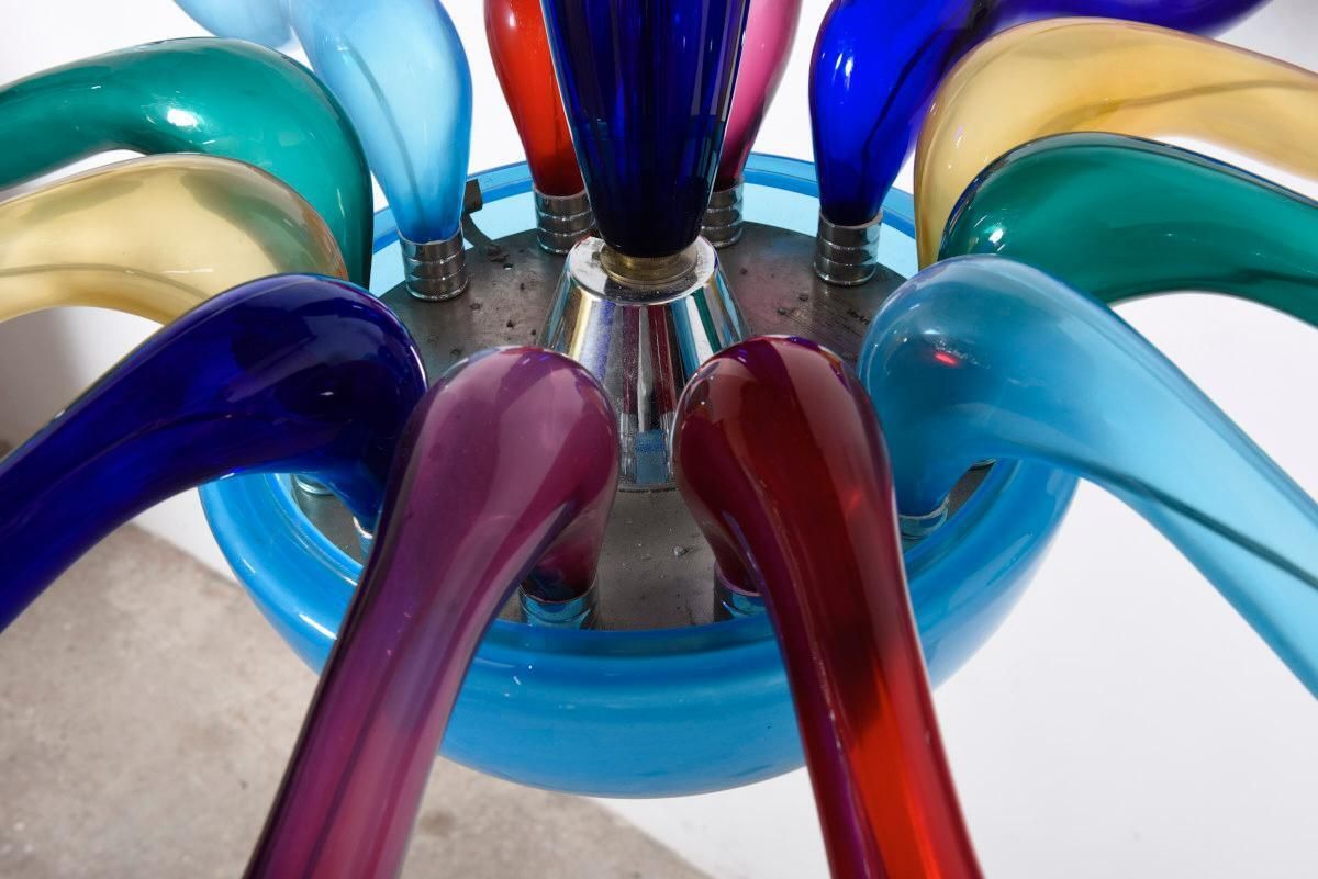16511.0 Ve Art Large Chandelier Murano Glass Memphis Style By Orni Halloween, Model Lena photo