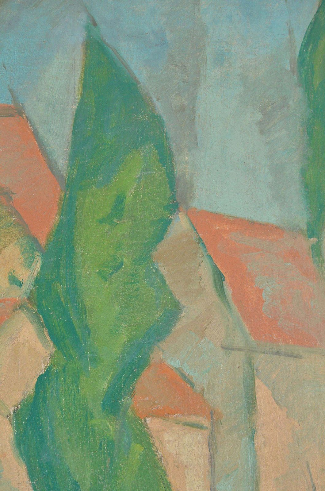 Mikhail Le Dentuwalley Town. Oil On Canvas. 115x71 Cm1992 photo Art