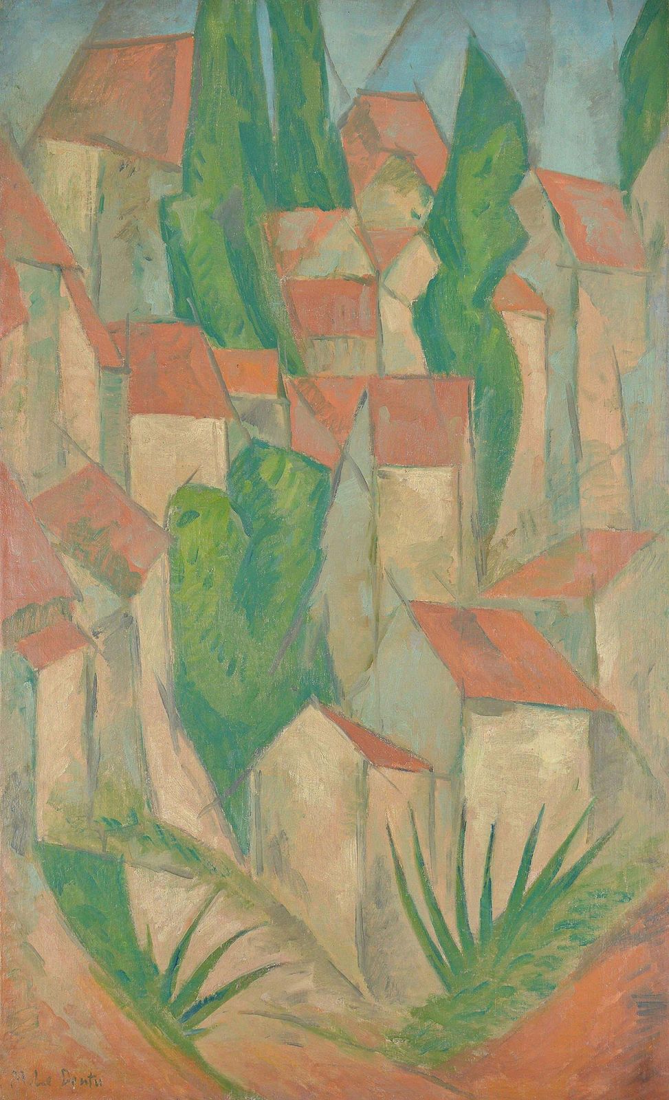 Mikhail Le Dentuwalley Town. Oil On Canvas. 115x71 Cm1992 photo buy
