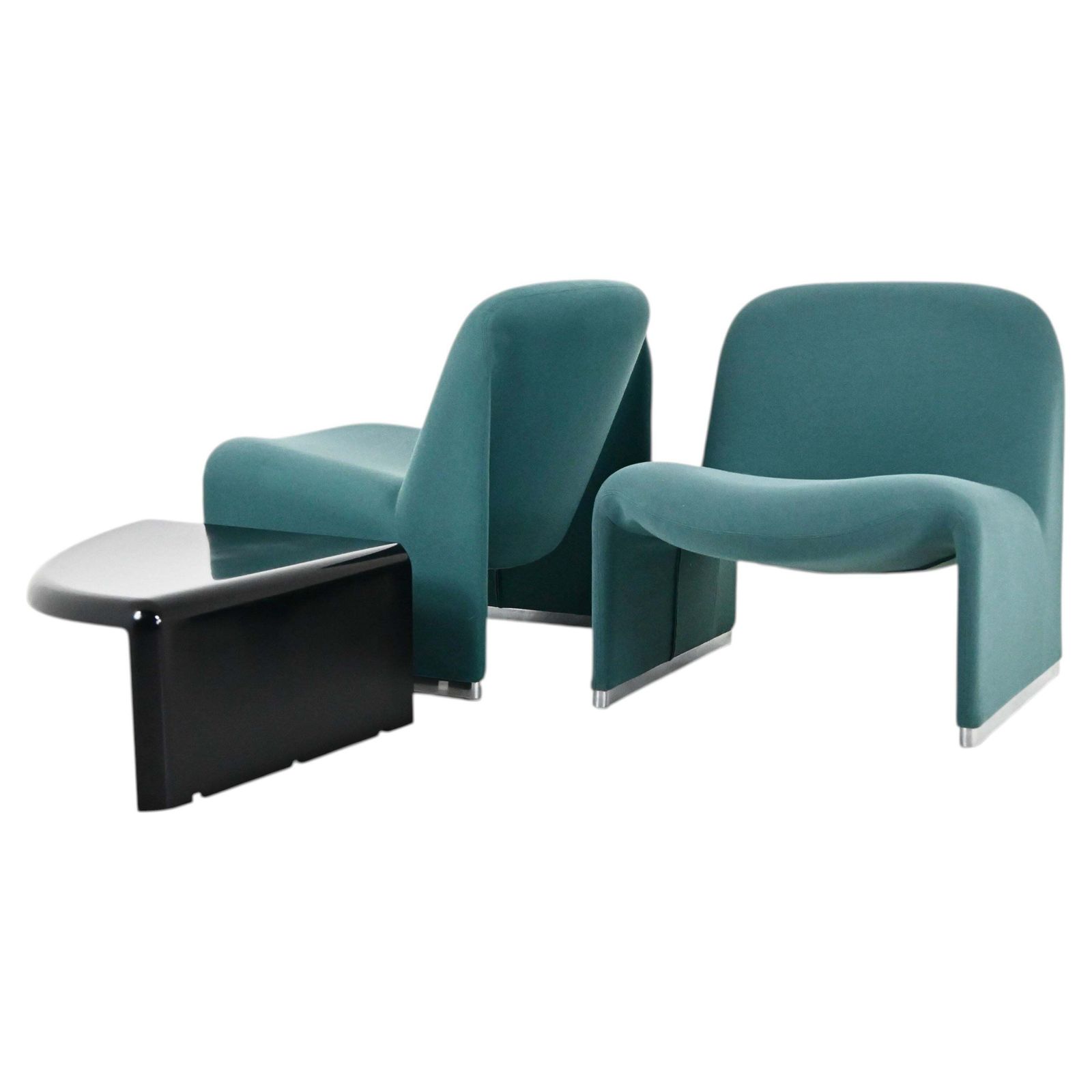Alky Chairs + Table By Giancarlo Piretti For Anonima Castelli, 1970s, Set Of 3