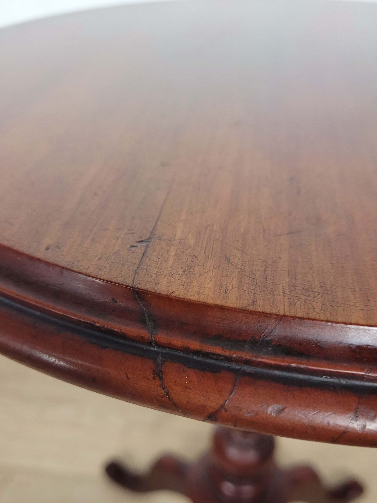photo buy Victorian Pedestal Tripod Table English 19th Century Mahogany