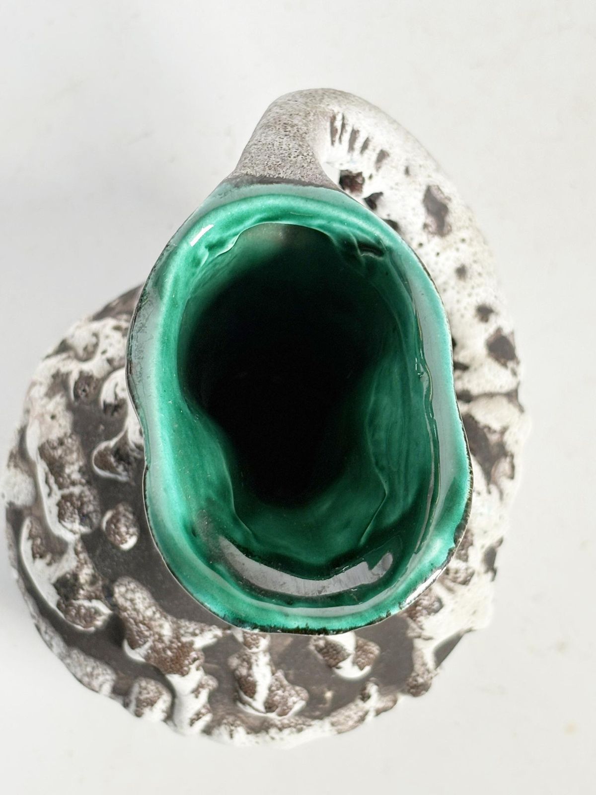 Vallauris White And Green Vase, France, 1960 photo 471.0