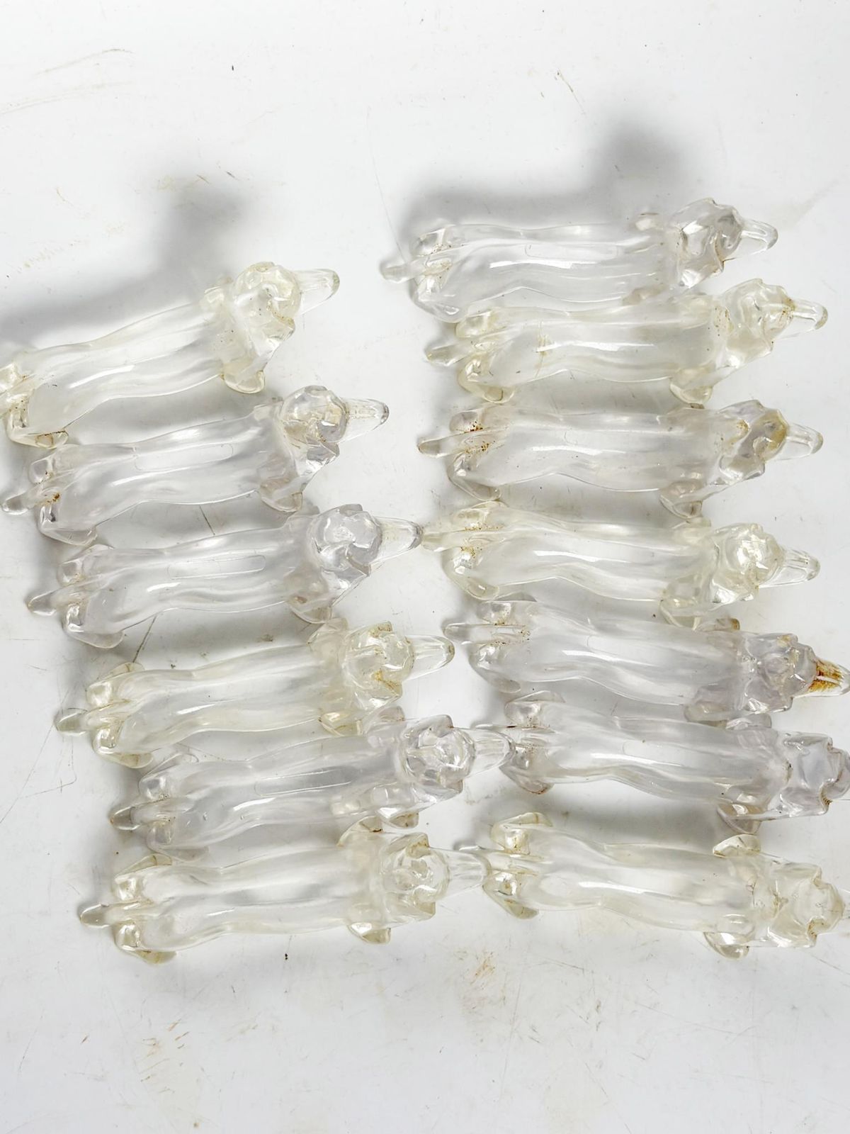 Set Of 13 Plastic Knife Rests Dog Shaped, France, 1970 photo vintage