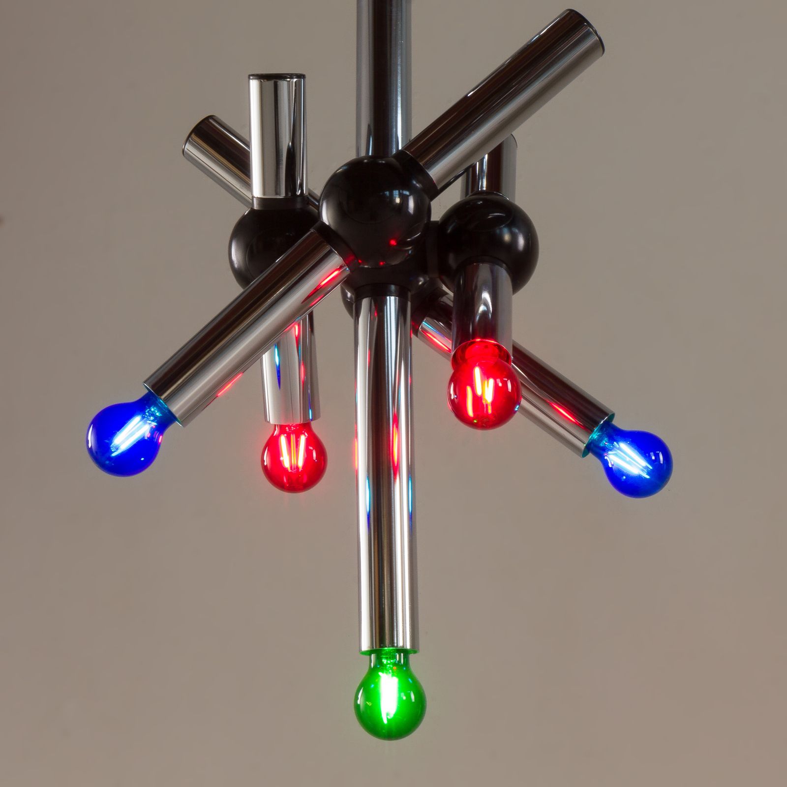 Targetti Sankey Space Age Chandelier, Italy 1970s photo for sale