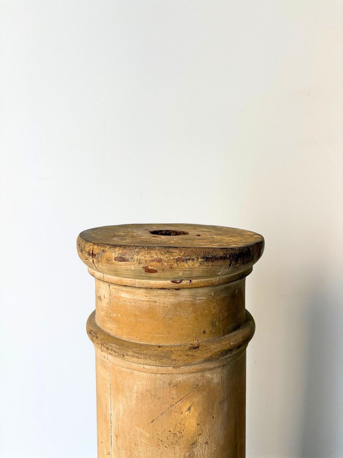 Antique Wooden Column Plinth 19th Century photo vinterior