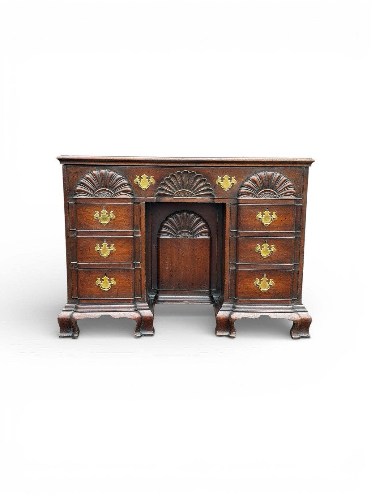 photo for sale Antique Mahogany Rhode Island Desk, In The Style Of John Townsend.