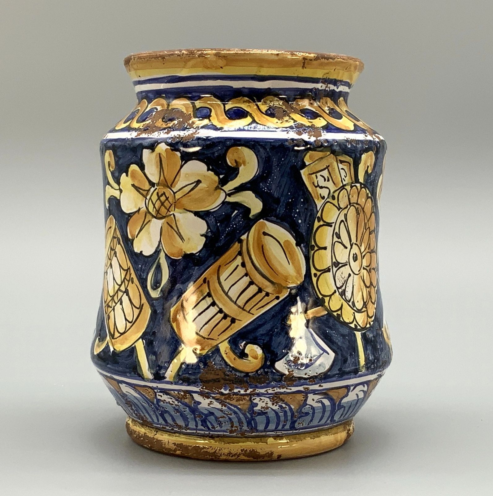 Large Italian Majolica Albarello Pharmacy Wet Drug Jar 18th/19th Century Faience photo 750.0