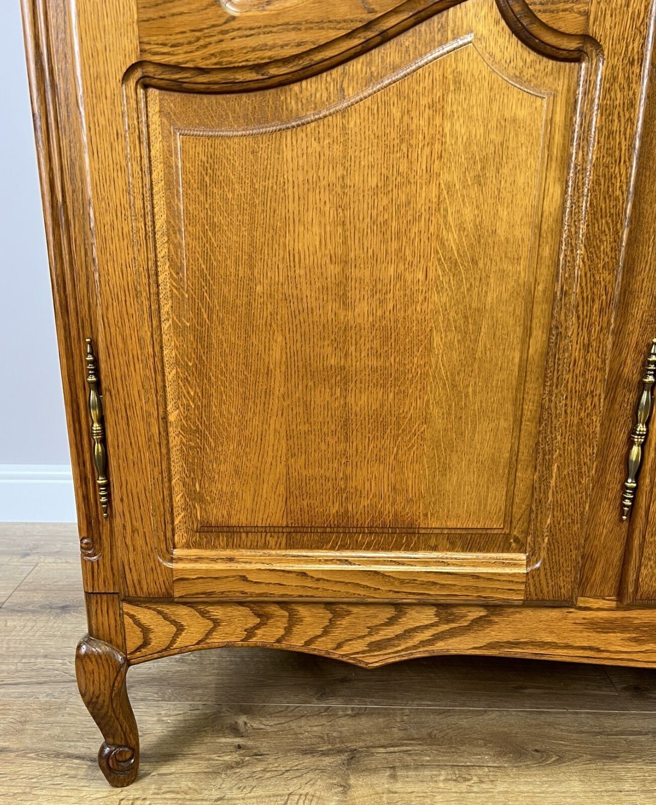 Wardrobe Vintage French Louis XVI Style Oak Four Door Carved Armoire Lot 4824 photo vinterior