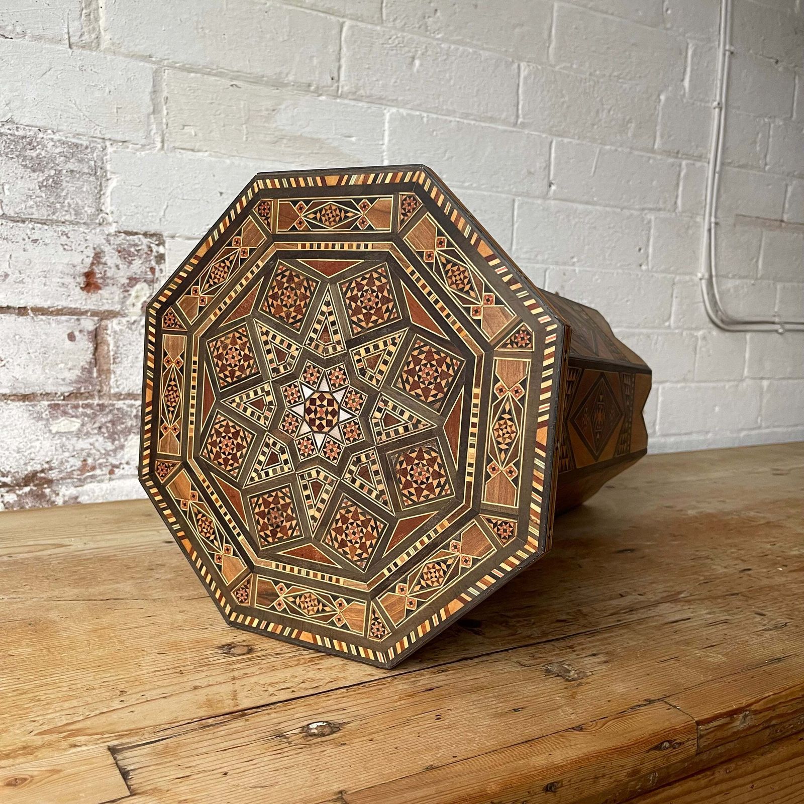 Moroccan Inlaid Marquetry Table   Large #1932 photo buy