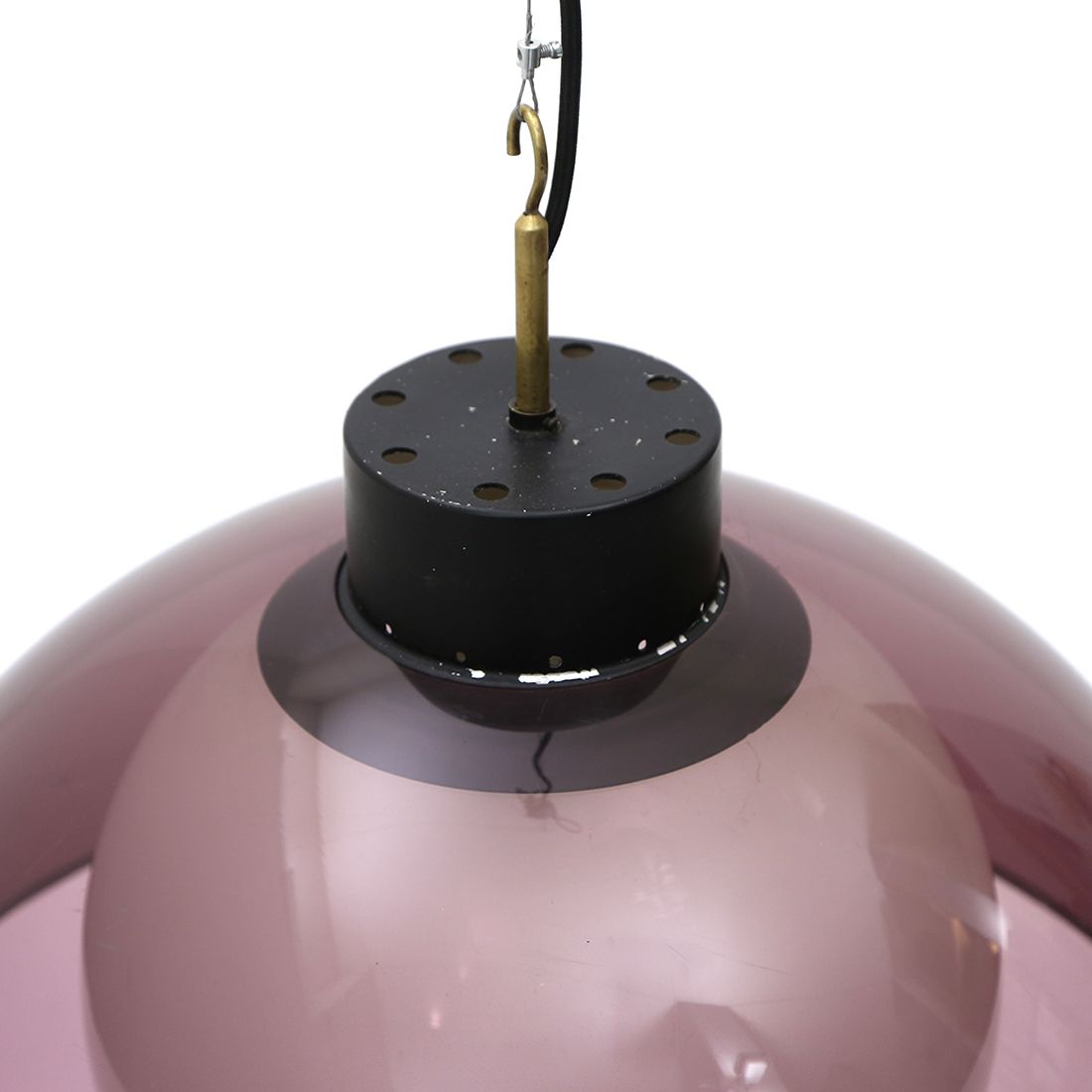 Purple Methacrylate And Glass Chandelier, 1950s photo for sale