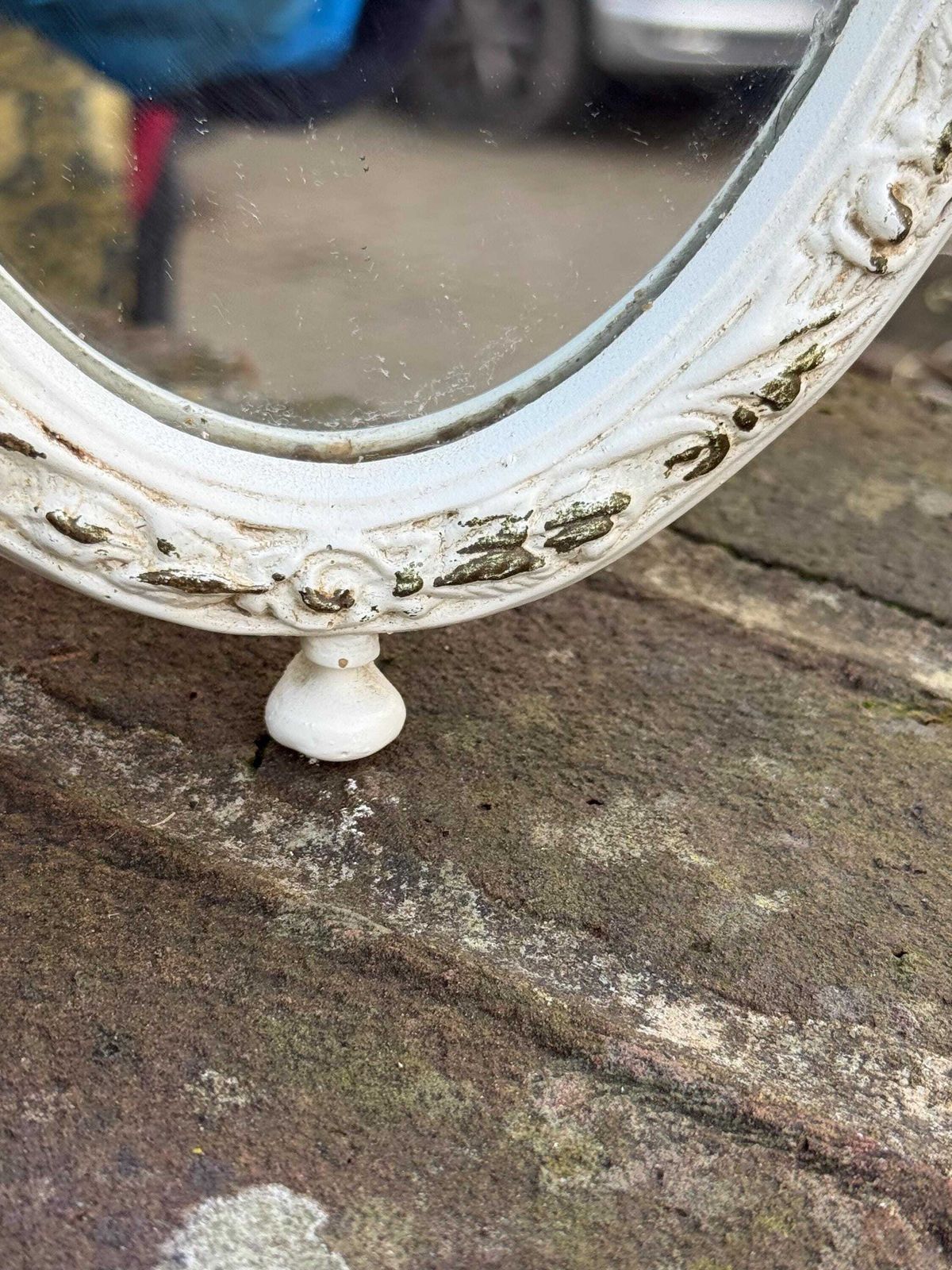 Home Decor Vintage 1970s Authentic French Style Triple Vanity Mirror, Ornate Shabby Chic Dressing Table photo