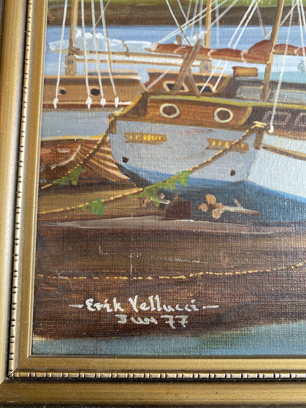 Suffolk Harbour Sailing Boats   Original Oil Painting photo 320.0