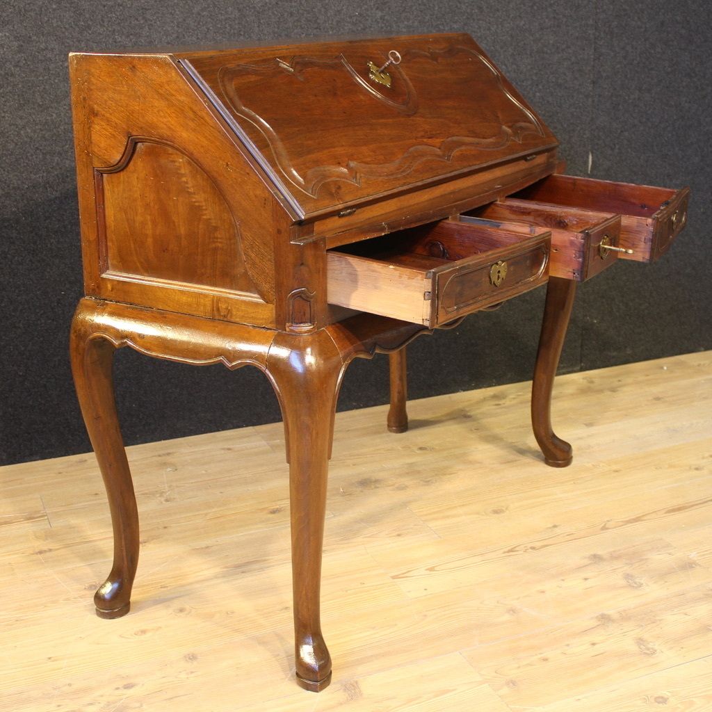 Antique Spanish Bureau From The Mid 19th Century photo vintage