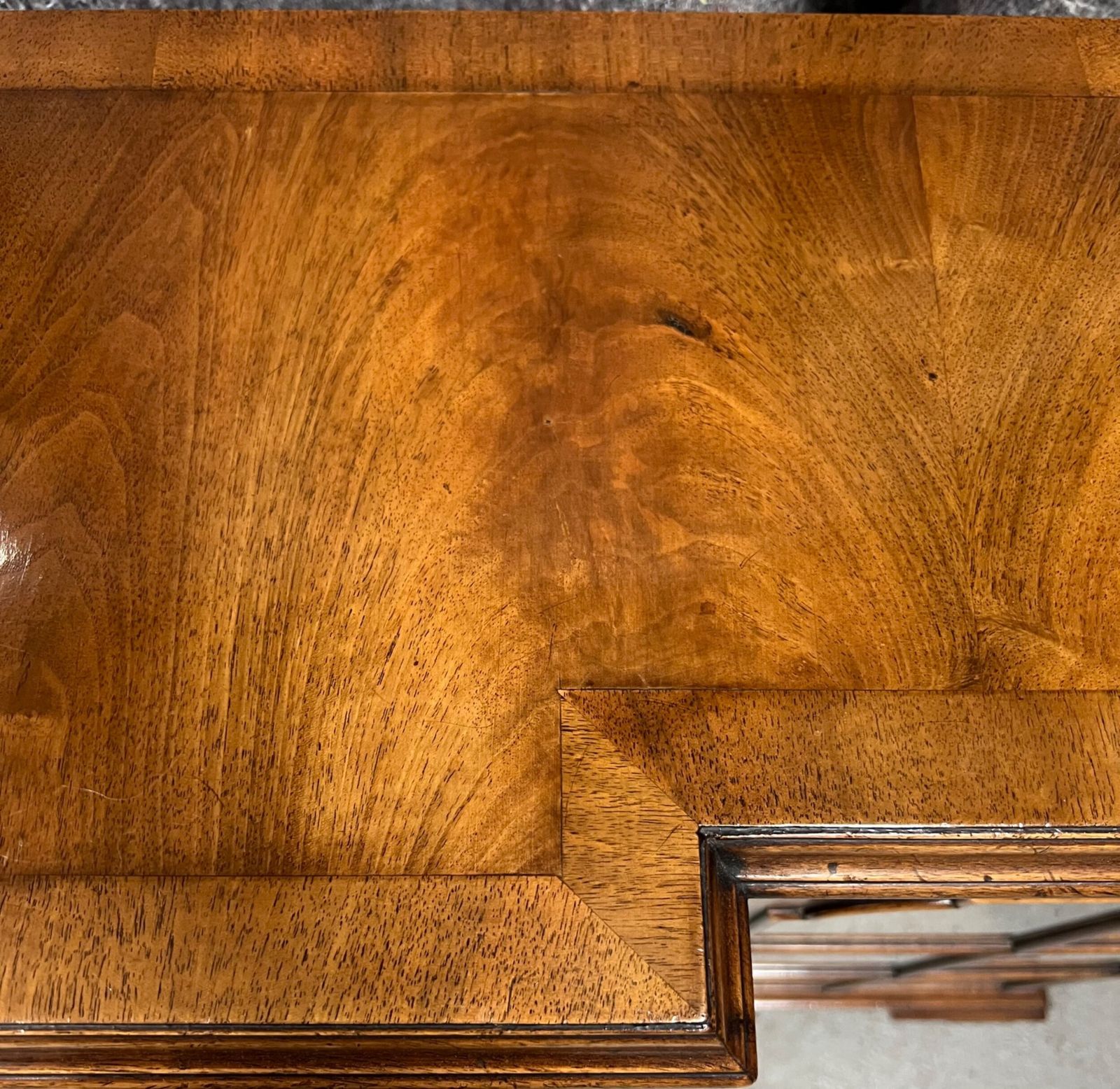 Good Quality Queen Anne Style Dwarf Walnut Bookcase photo vintage