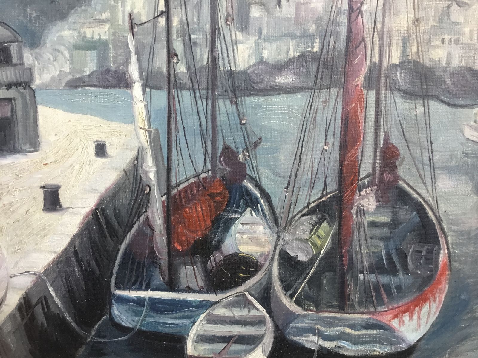 C1952 Oil Painting “St Ives” Chelsea School photo furniture