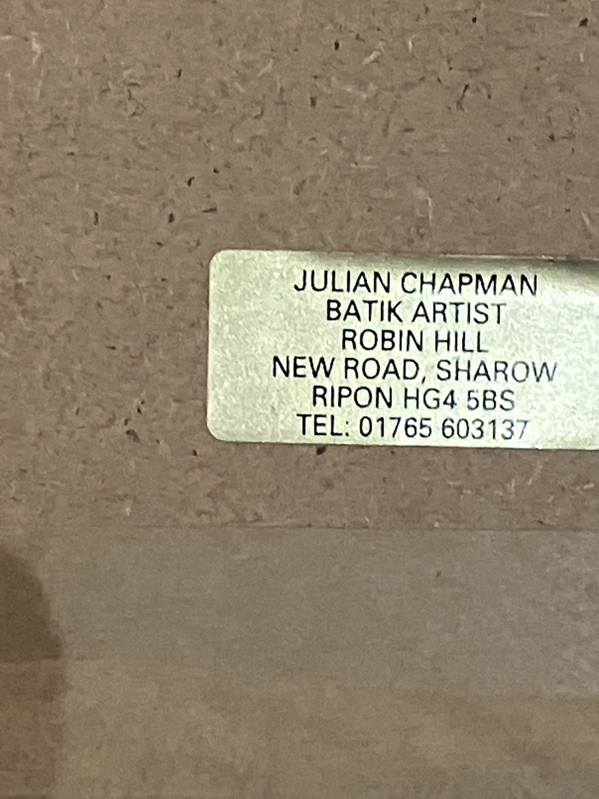 photo furniture “Minstrel Duo” Original Batic Painting By Julian Chapman
